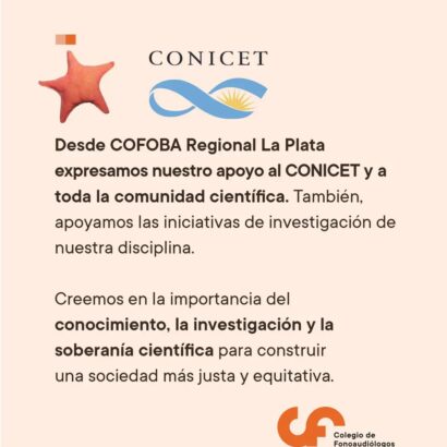Comunicado en apoyo al CONICET y comunidad científica