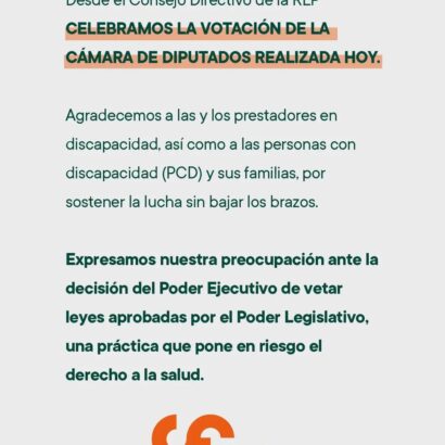 Celebramos la votación de la Cámara de Diputados realizada hoy
