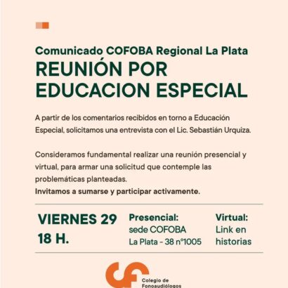 Reunión por Educación Especial