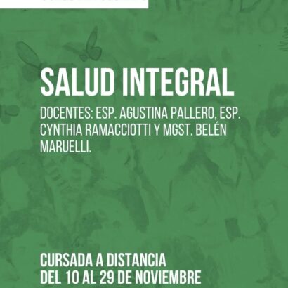 Curso de Posgrado: Salud Integral