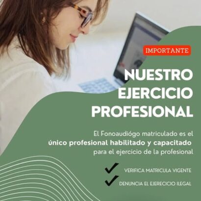 El ejercicio de la Fonoaudiología está regulado por ley